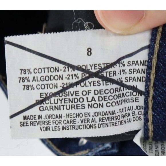 Nine West Capri Jeans Low Rise Womens Size 8 WAIST: 30 INCHES Blue STRETCH Denim - Picture 9 of 9